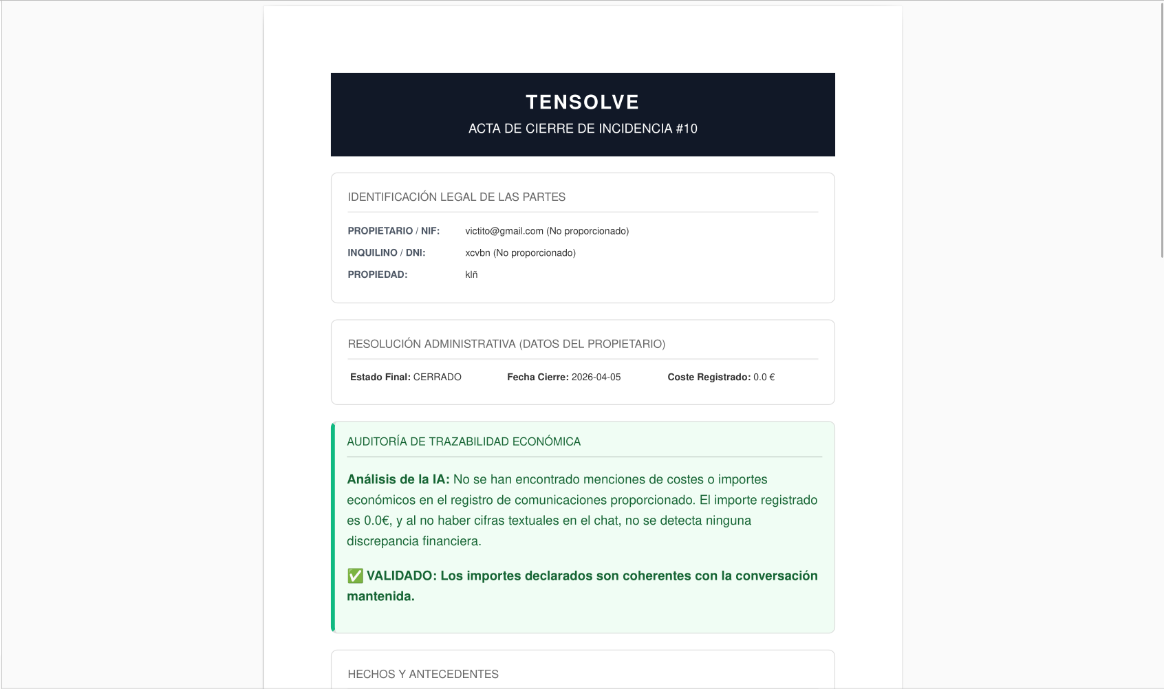 Acta PDF generada con artículos LAU destacados